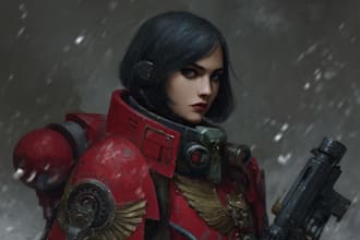 design your custom grimdark sci fi faction character and warrior