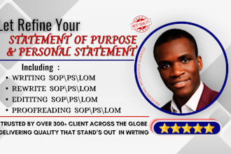 refine statement of purpose, personal statement, letter of motivation