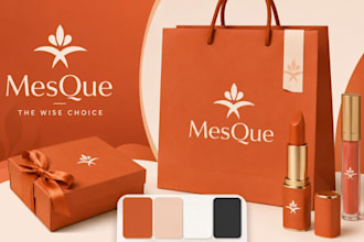 design modern logo brand identity and canva branding kit for your business