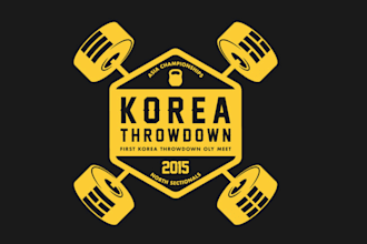 design greatest korea crossfit gym competition logo