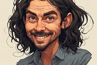 draw caricature portrait cartoon illustration unique gift