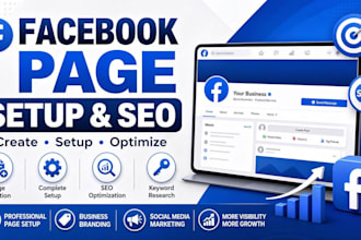 do create, setup and seo optimize a professional facebook