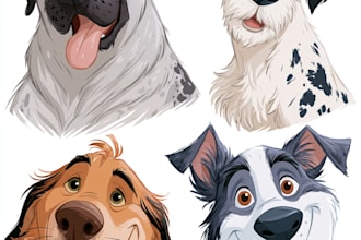 create disney pet portrait illustration