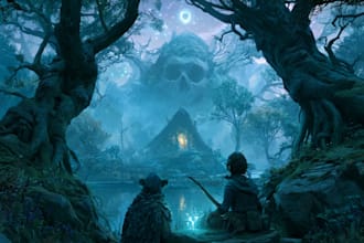 design fantasy album cover art with amazing effects