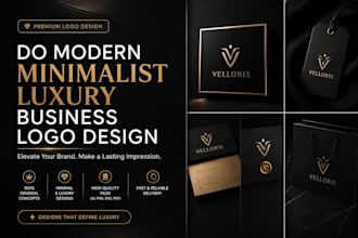 design a bespoke modern minimalist luxury logo for your business