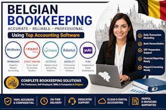 do belgian bookkeeping using winbooks, exact online, octopus, adsolut and yuki