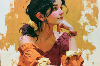 do traditional oil painting portrait on canvas
