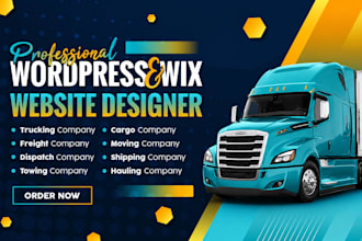 design a modern logistics, trucking, freight, or courier website
