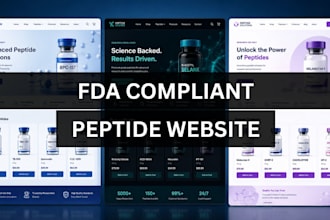 build a peptide website, or supplement website woocommerce store