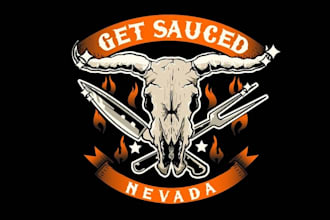 design traditional food truck sauced logo