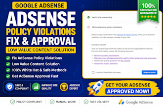 fix google adsense low value content and thin content issues for wordpress