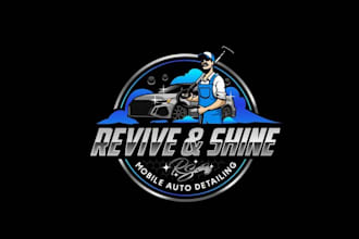 design mobile auto detailing company logo
