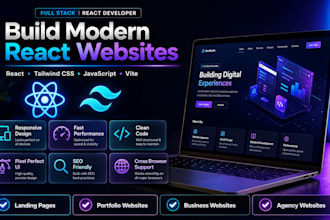 build a responsive react website with tailwind CSS