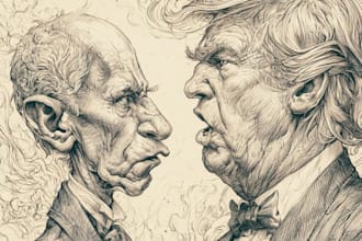 do digital political cartoon for political cartoon