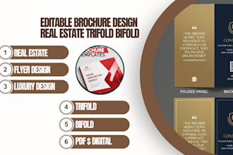 design a professional real estate brochure, luxury brochure, editable brochure