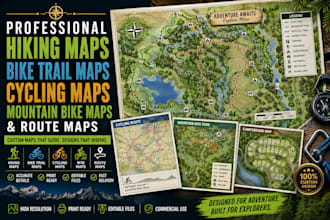 design hiking map bike trail maps cycling maps mountain bike maps and route maps