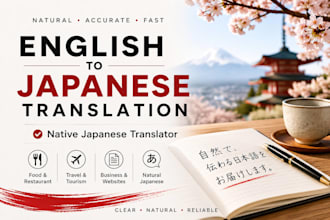 translate english to natural japanese manually