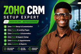 setup zoho crm, zoho form zoho one, analytics, campaign as zoho crm expert