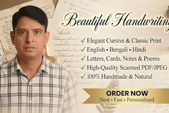 write anything in beautiful cursive handwriting or letters