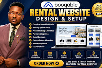 build booqable rental website design and redesign, booqable booking website seo