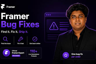 fix any bug on your framer website fast