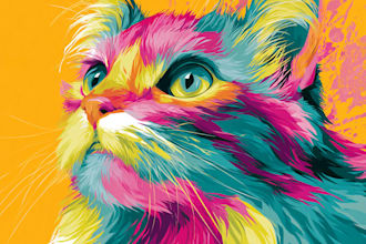 draw your cat dog or your pet into vector pop art portrait