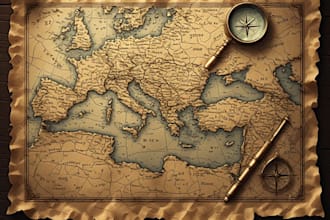 design custom vintage historical replica maps