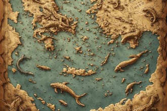 create vintage historical replica maps and old cartography art