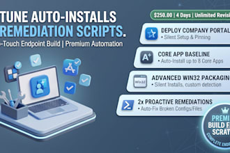 create intune remediation scripts and automate app install