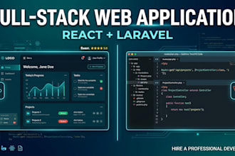 develop a full stack web application using react and laravel