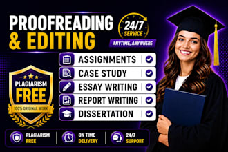 proofreading, editing, case study, essays, research reports