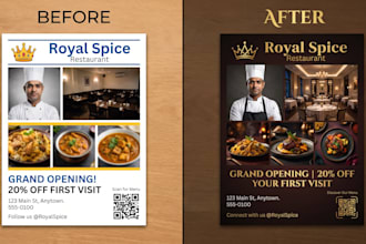recreate, redesign and edit any flyer poster or banner