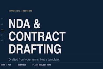 draft customized non disclosure agreement, covering data privacy as well