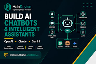 build ai chatbots and intelligent assistants using openai claude gemini