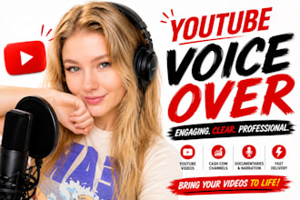 record youtube voice over for documentaries, faceless videos and narration