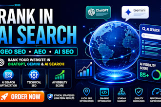 do GEO SEO, aeo to rank your website in chatgpt, gemini and ai search