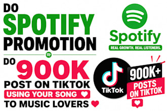 create 20,000 viral post using your tiktok sound or music tiktok music promotion