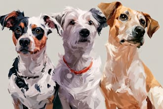 draw your dog or any pets into cartoon