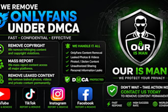 takedown harassing mass report remove copyright takedown facebook tiktok by dmc