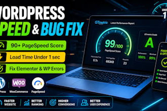 speed up website speed optimization and fix elementor bugs