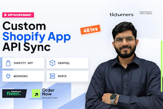 build custom shopify app, shopify public app and api integration