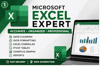 do microsoft excel data cleaning, formatting, formulas and reports