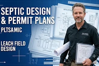 do septic tank system plans, permit drawings and leach field