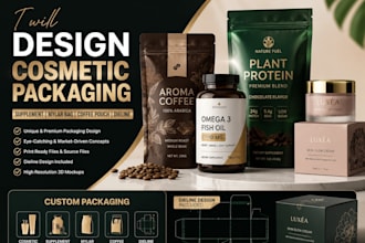 design cosmetic, , mylar bag, coffee pouch, dieline, supplement packaging