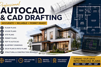 autocad floor plans, permit plans and cad drafting for building permit