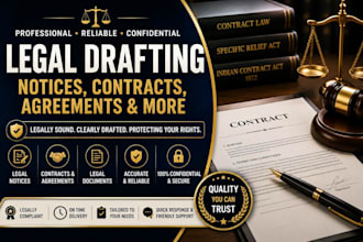 draft legal notices, contracts, agreement and legal document