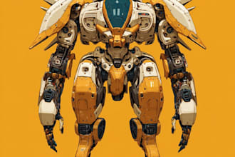 create custom mecha robot art
