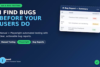 manual and automated playwright testing for your website