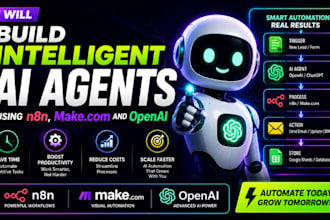 build intelligent ai agents using n8n, make, and openai