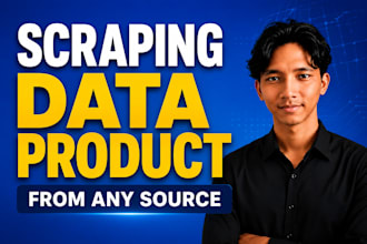 scrape product data from website and ecommerce store